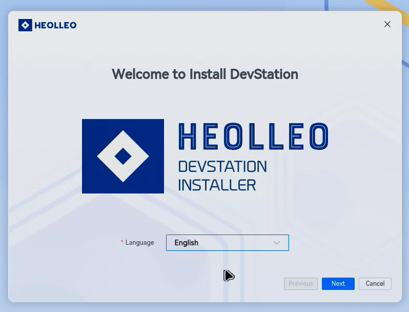Tela inicial do novo instalador gráfico heolleo no openEuler DevStation