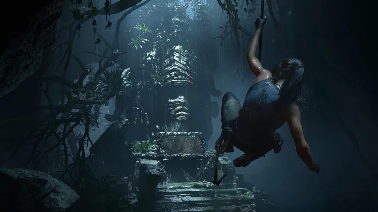 Captura de tela oficial de Shadow of the Tomb Raider: Definitive Edition exibindo o visual e jogabilidade do título.