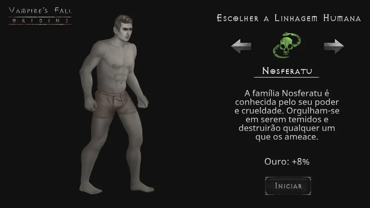 Captura de tela oficial de Vampire's Fall: Origins exibindo o visual e jogabilidade do título.
